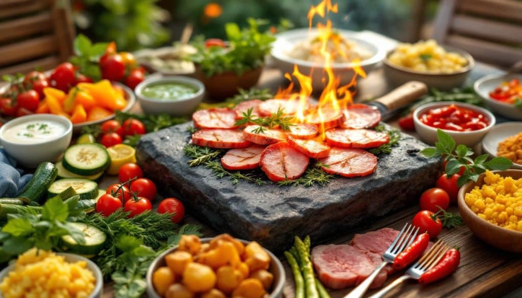 découvrez nos idées simples et savoureuses pour accompagner votre pierrade avec des légumes frais, des sauces variées et des féculents gourmands.