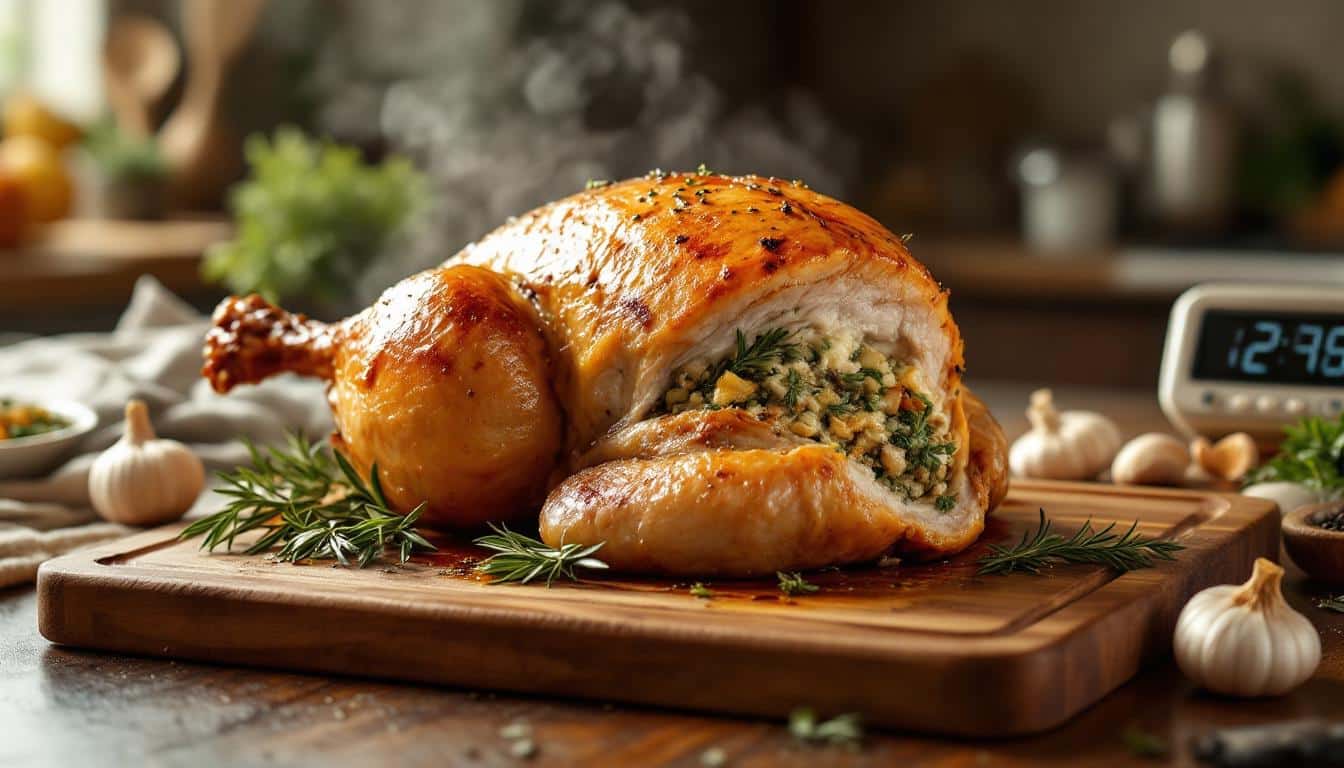 découvrez les astuces pour réussir la cuisson de votre rôti de pintade farcie au four et la durée idéale pour un plat savoureux et parfaitement cuit.