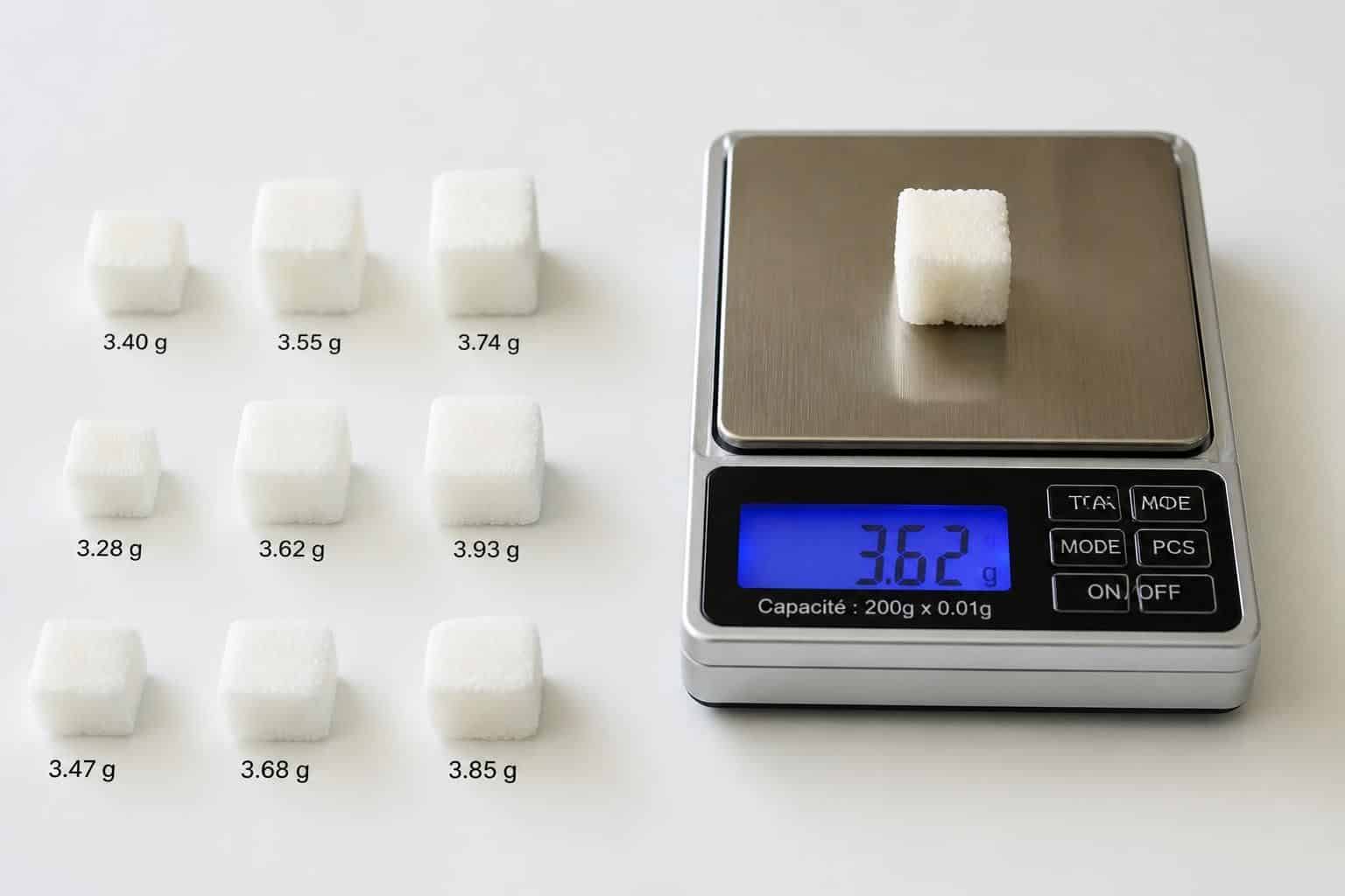 découvrez le poids d'un morceau de sucre standard, les variations possibles selon les types de sucre et comment ces différences impactent vos recettes.